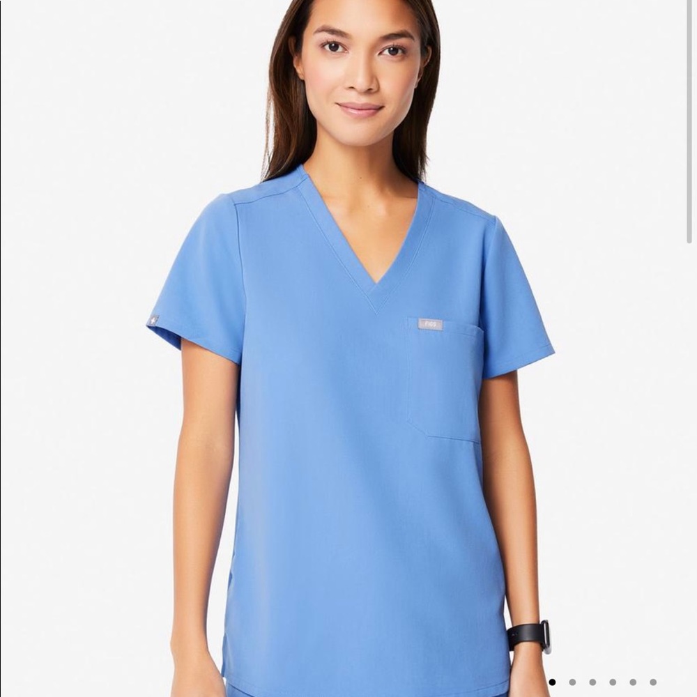 Figs Catarina Scrub Top-Ceil (Light Blue) - Small